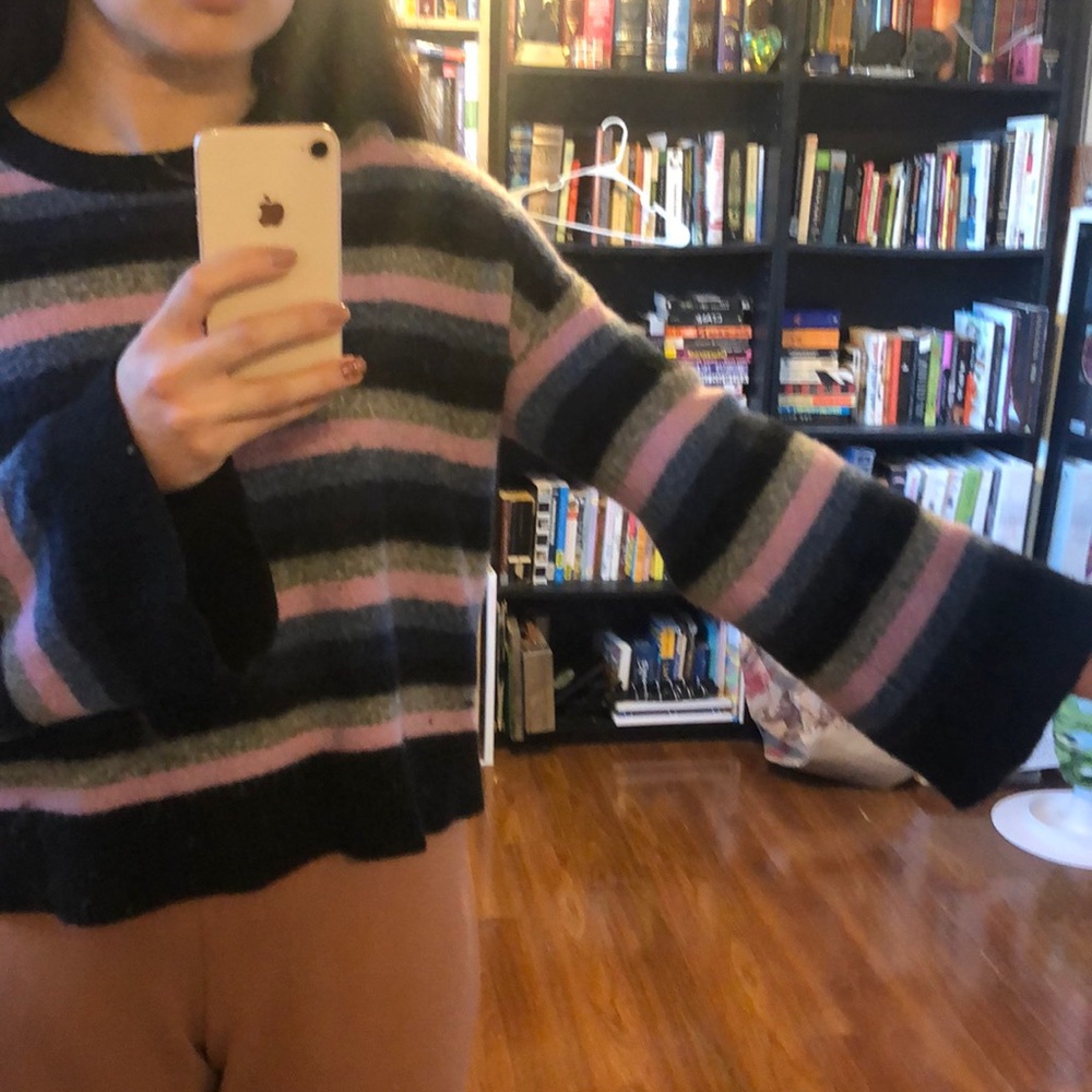 Madewell coziest yarn sweater in multi stripe